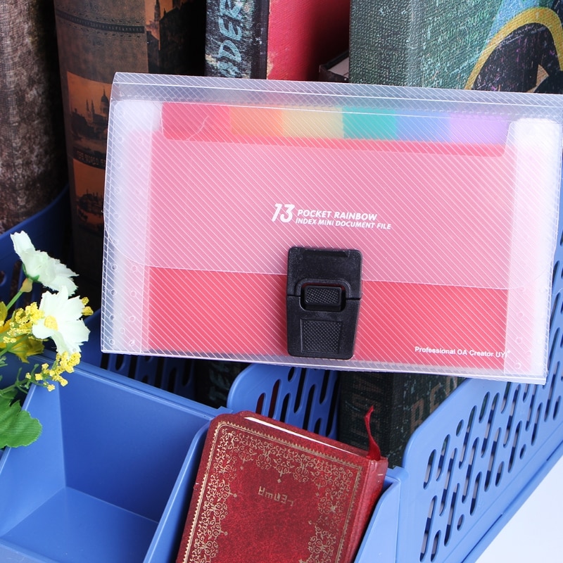 A6 Regenboog Uitbreiden Document Map Rekeningen 13 Pocket School Accordeon Map