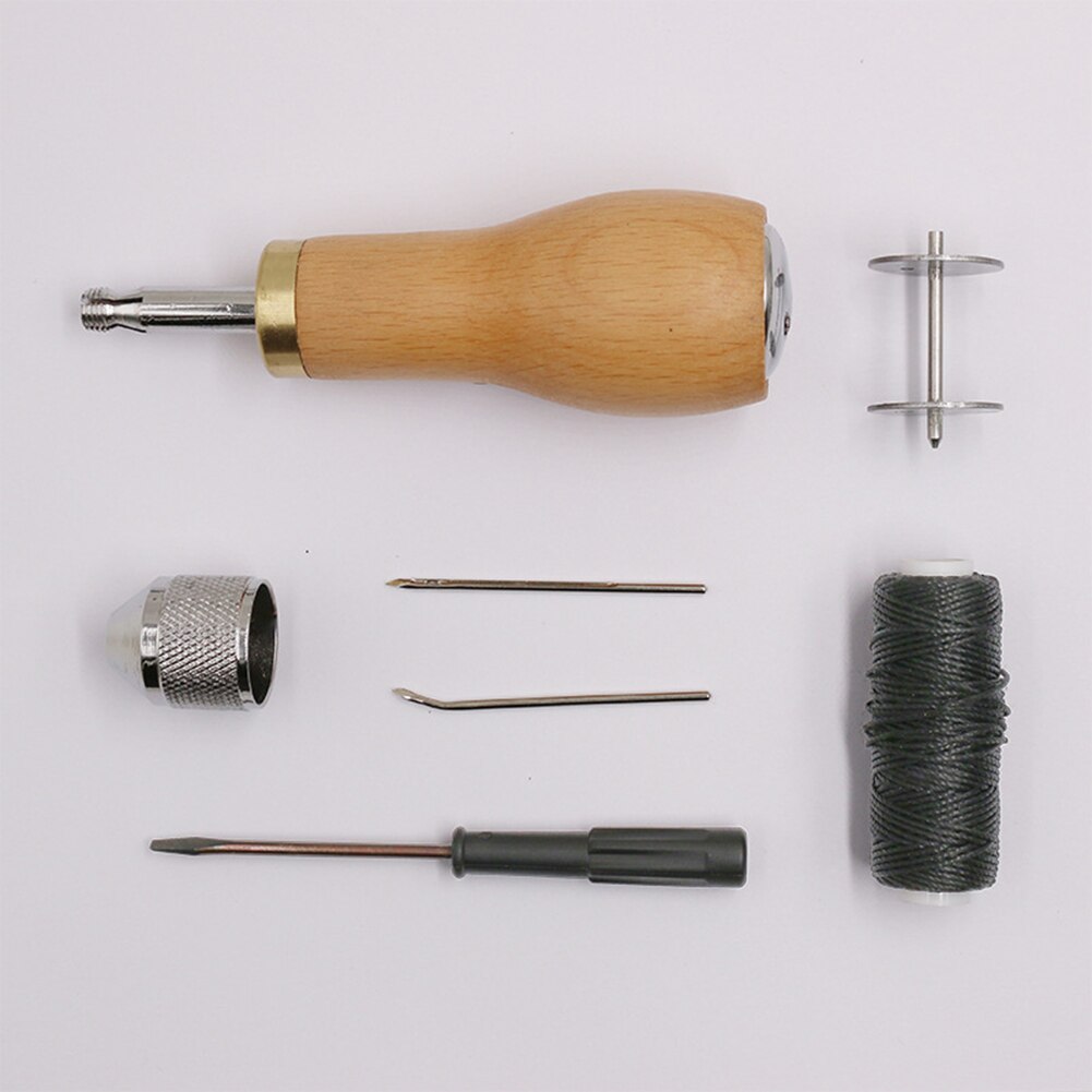 Symaskine manual manuel lædersyning speedy syl trådsæt skomager håndværk lærred hurtig stitcher kit