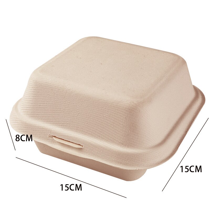 50/80PC Disposable Bento Box Eco-Friendly Lunch Box Bakery Fruit Hamburger Cake Meal Prep Packaging Food Container: skin / 80Pcs