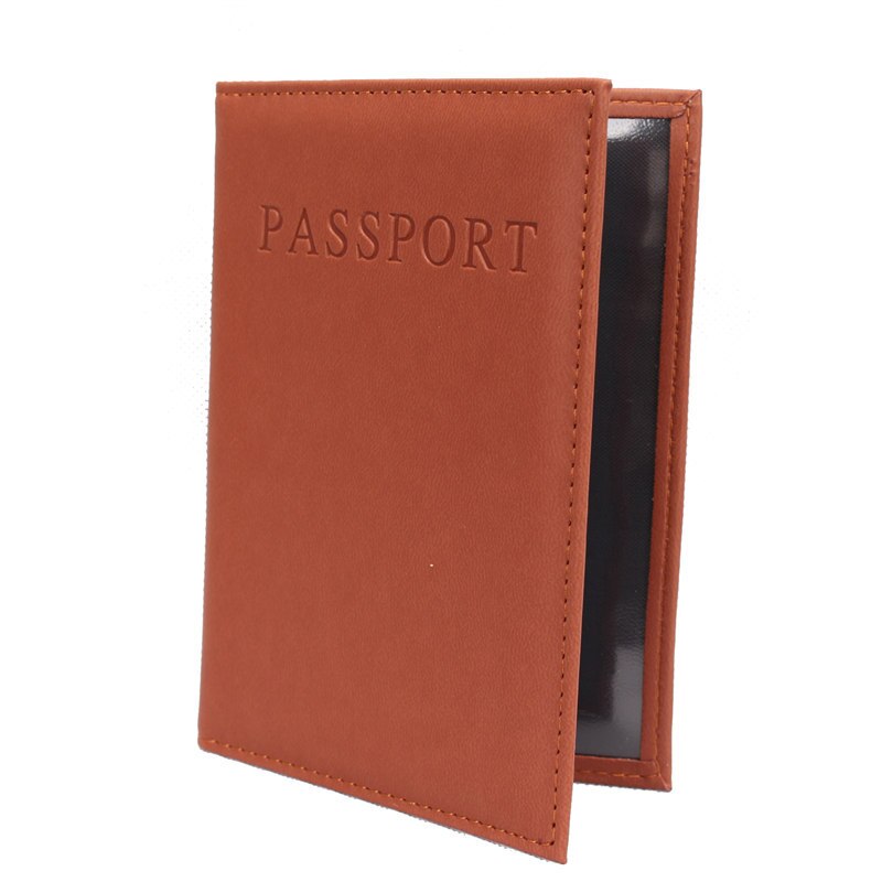 OKOKC English Alphabet Solid Passport Cover PU Passport Package Travel Tickets Passport Holder Travel Accessories