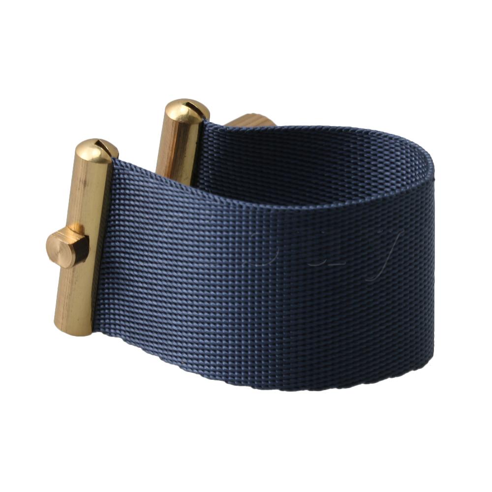 Yibuy Geweven Doek Sax Ligaturen Mondstuk Fastener voor Bariton Sax Blauw