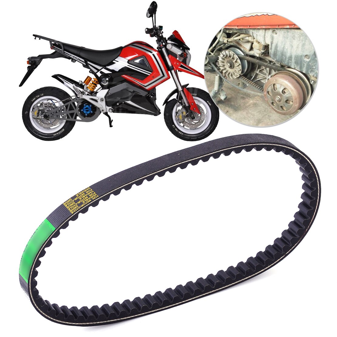 CITALL 6691830 , 669-18-30 Rubber Drive Belt for 50cc GY6 139QMB 139QMA 4 Stroke Engine Scooter Moped Taotao Sunl