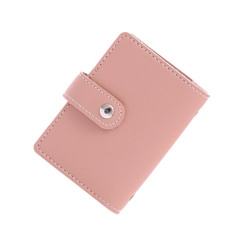 1 tarjetero de cuero PU PURDORED Unisex con 24 ranuras para RFID, tarjetero para tarjetas de crédito para mujer, bolsillo con cremallera, tarjetero de negocios para hombre: pink