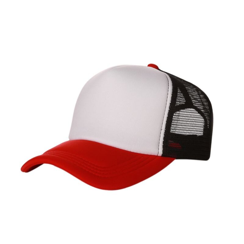 Hyvännäköinen tavallinen baseball-lippis kiinteä trucker mesh tyhjä kaareva säädettävä lippalakki