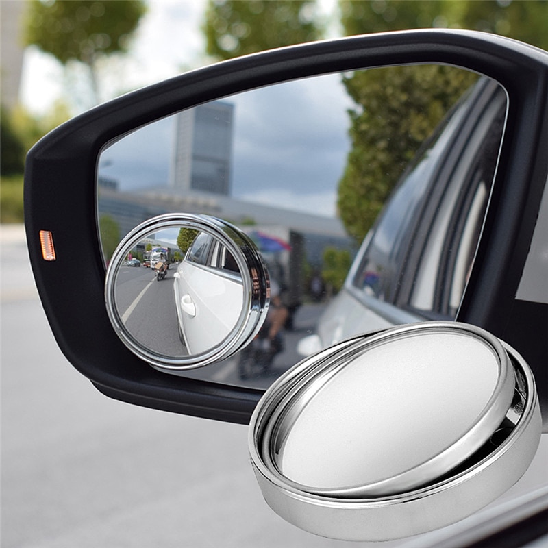 360 Rotary Push Auto Achteruitrijcamera Kleine Ronde Spiegel Grote Vision Reverse Assist Dodehoekspiegel Auto Accessoires Voor Auto spiegel