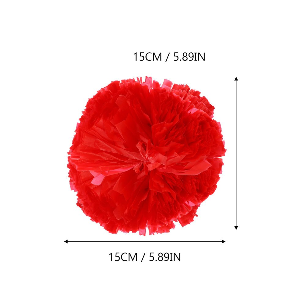 2Pcs Cheerleading Poms Portable Red Dance Poms Sport Poms Cheerleader Supplies Cheerleader Pom Poms for Sport