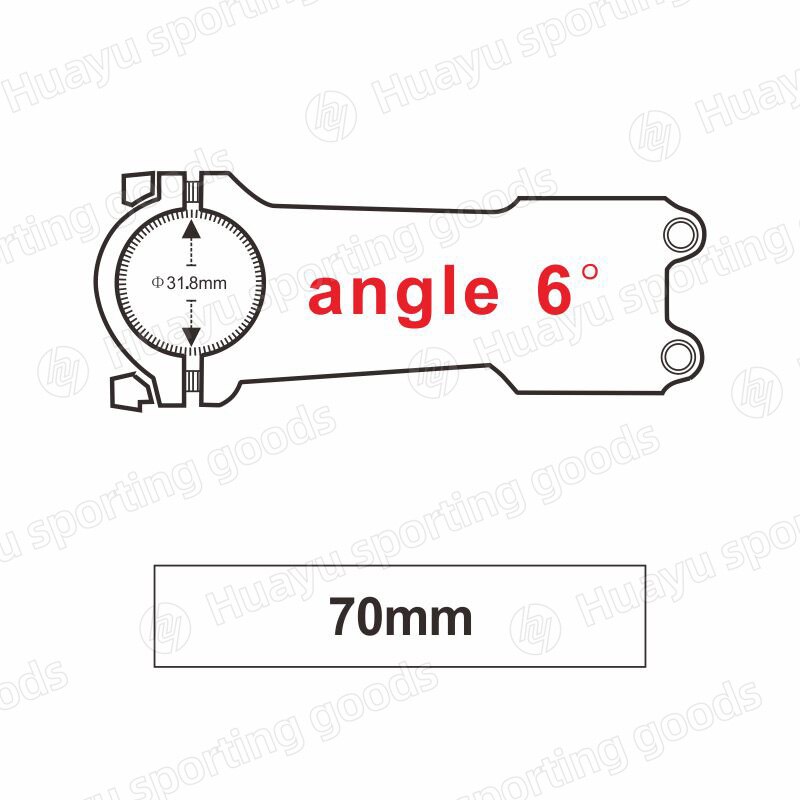 NEXT Bike Stem Bike Carbon Fiber Stem Bicycle Riser Stem MTB Road Bike 31.8mm Angle 6/17 Bicicleta Tallo Bicicleta potencia: 6 angle x 70mm