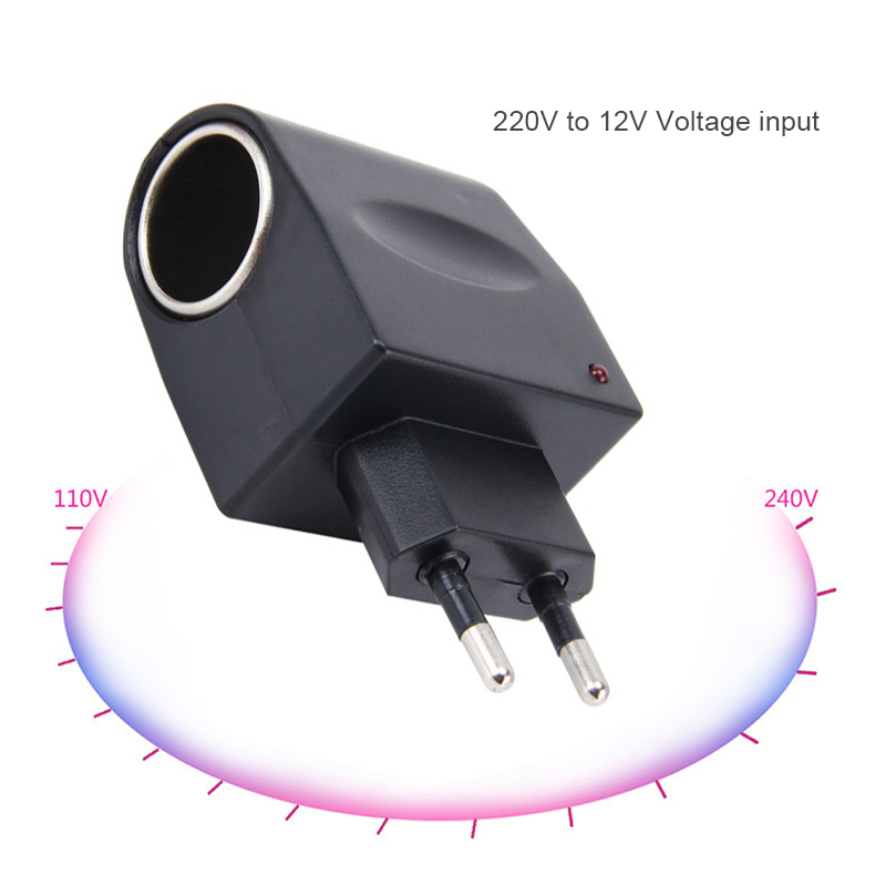 Universele Plug 220V Ac Naar 12V Dc Car Power Adapter Socket Converter Thuis Auto Sigarettenaansteker Eu/ ons