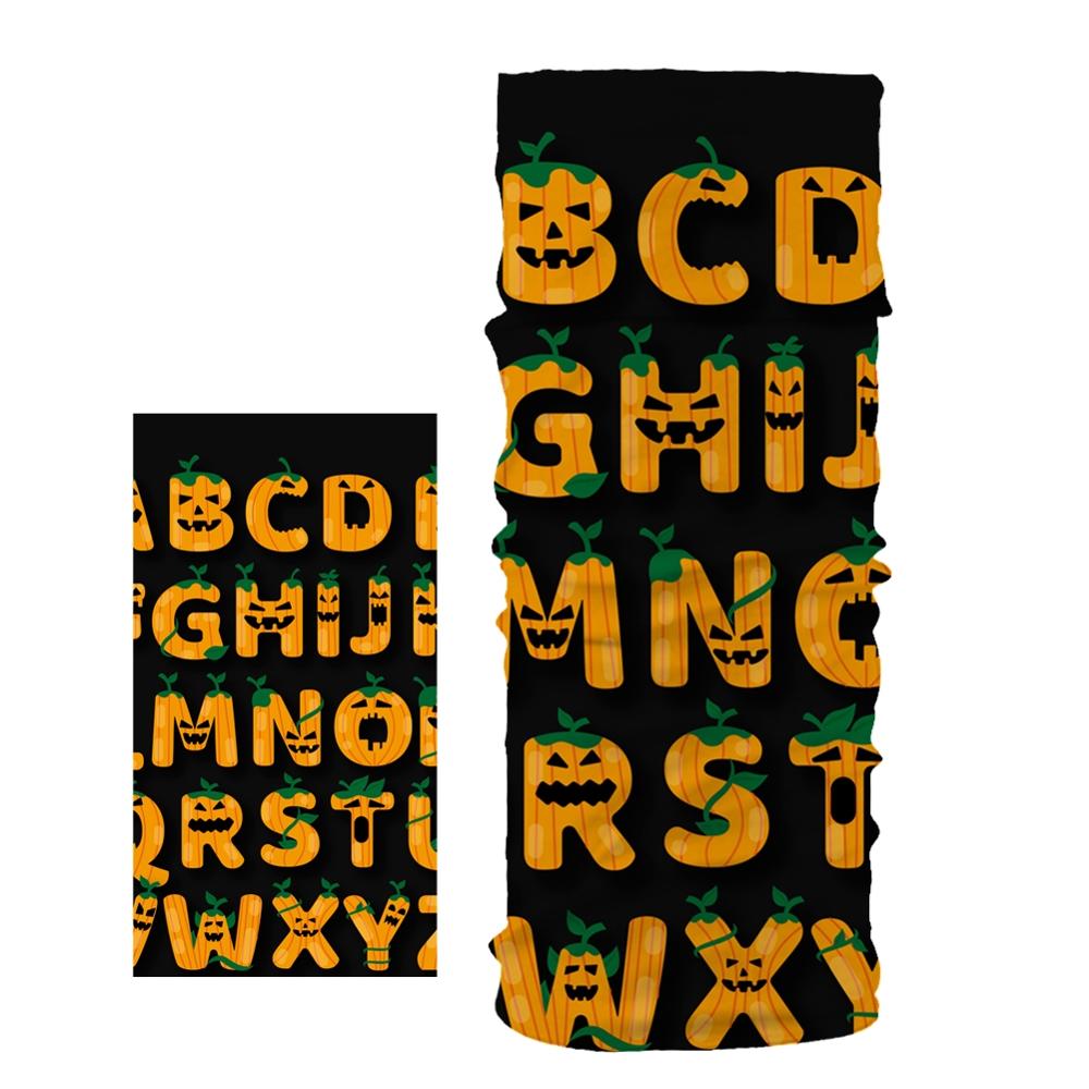 Bat Pumpkin Halloween Pattern Head/Face/Mask Neck Bandana Scarf Dual-use Magic Tube HeadScarf Cycling Sport Headwear Turban: H  8