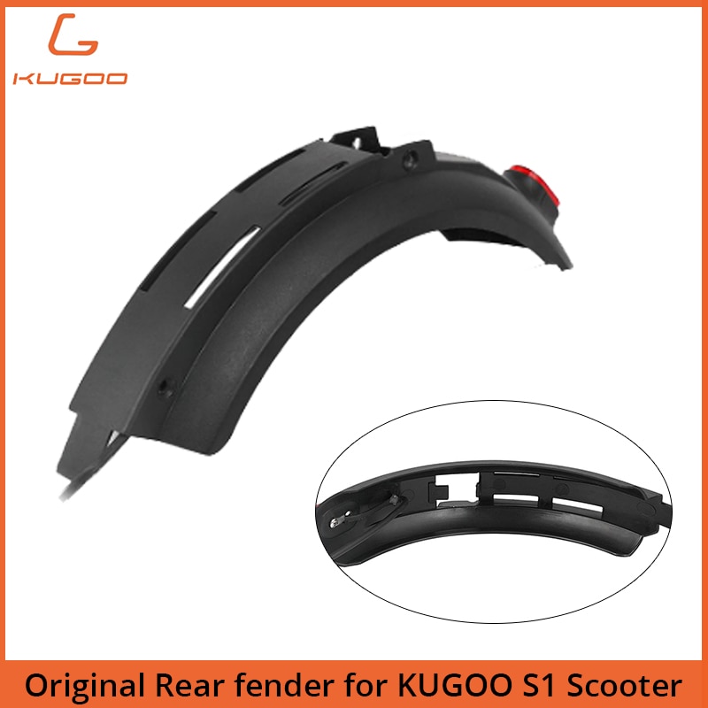Garde-boue arrière d'origine kugoo pour scooter électrique pliable kugoo  s1/s1 pro  s3/s3 pro, avec feu arrière, sans pièces en aluminium