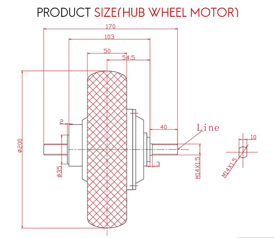 Electric Scooter Hub Wheel Motor 24V 36V 48V 350W DC Brushless Toothless 8inch Wheel Motor E-Scooter Wheel Bicycle Motor Wheel