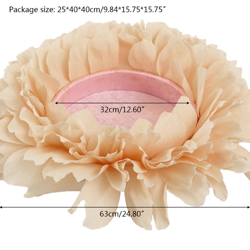Baby Flower Shaped Posing Container Newborn Infant Big Petal Photography Props