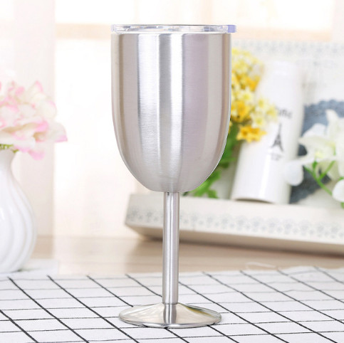 Wowshine Free shippinh Stainless Steel wine glasses 1pc 10oz vacuum double layer cocktail glass wine cooler adorable colors