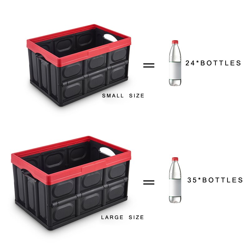 B-LIFE Folding Plastic Storage Crate with Water Container Bag Hold Ice Keep Fresh Fish Food Furit While Transport Storage Box