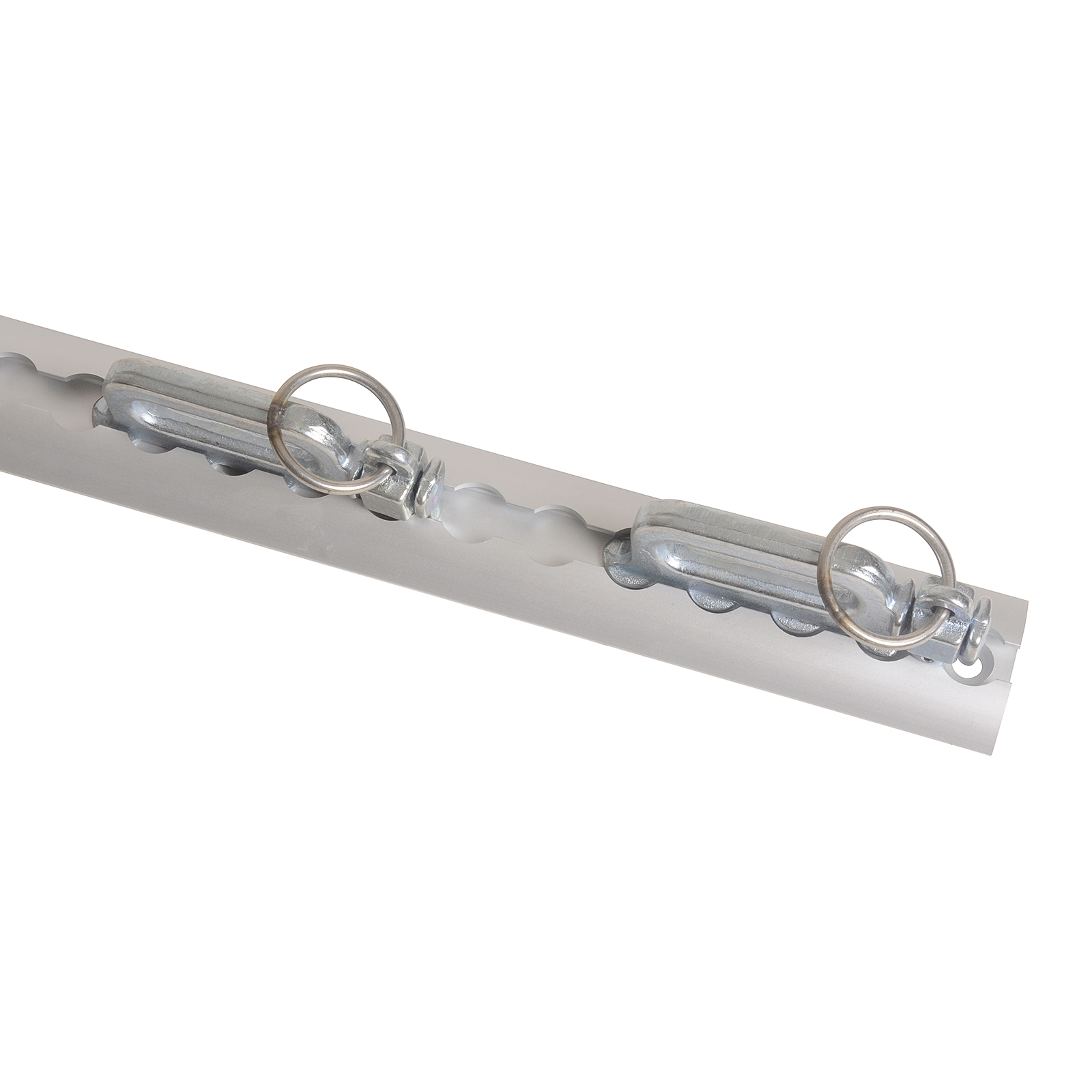 MOTO4U 2PCS L-Track Double Stud Tie Down Fitting Trailer Cargo End Ring Bolt Tie Down Anchor Point Rail Loading Securing Tools