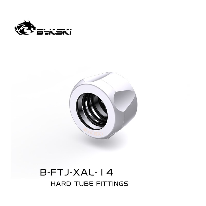 Bykski B-FTJ-XAL-14 Hard Tube Fittings For OD14mm water cooling pipe Boutique Plum Blossom G1/4&#39;&#39; Fast Twist Fittings,: White