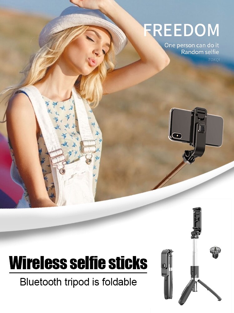 4 In 1 Draadloze Bluetooth Selfie Stok Mini Opvouwbare Monopods 360 Graden Rotatie Remote Uitschuifbare Statief Voor Smartphone