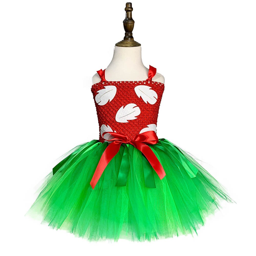 Hawaiian hula lilo flickor tutu klänning baby spädbarn flickor hula luau födelsedagsfest klänning halloween lilo kostym outfit med pannband