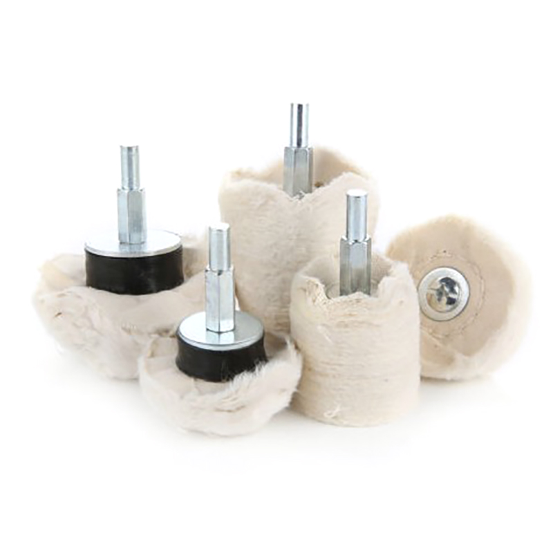 5Pcs Accessories Polishing Pad Soft Felt Buffing Burr Polishing Wheels Brushes Kits for Metal Rotary Tools
