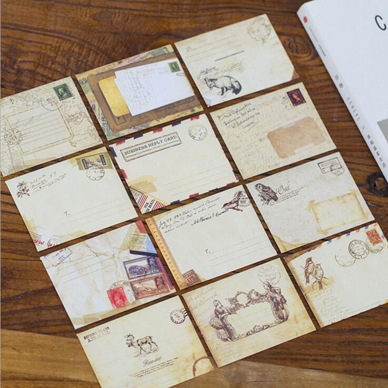 10 Stks/partij 12 Ontwerpen Papier Envelop Leuke Mini Enveloppen Vintage Europese Stijl Voor Kaart Scrapbooking