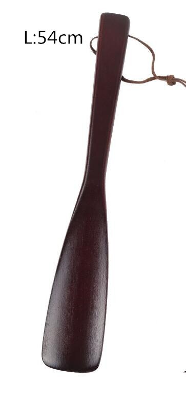 ETya 1 pièces femmes hommes en bois corne à chaussures Portable Flexible cuillère forme pratique porter poignée chausse-pied: L  54cm