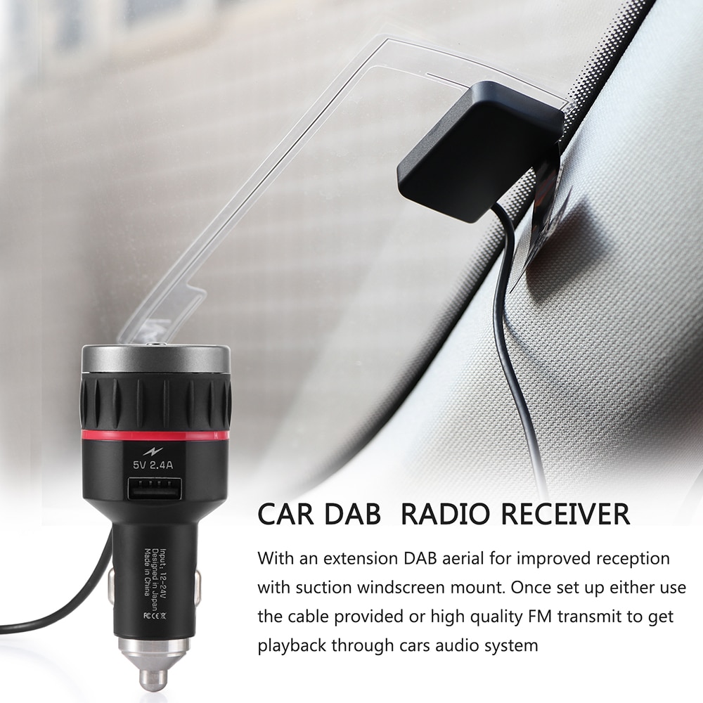 1 Pc Digitale Dab Radio Ontvanger Dab + Met Fm-zender Functie Sigarettenaansteker Interface Launcher Plug En Play Auto lader