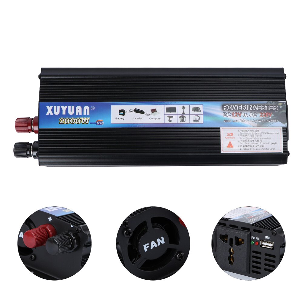 2000W Car 24V DC to 220V AC Converter Car Power Supply