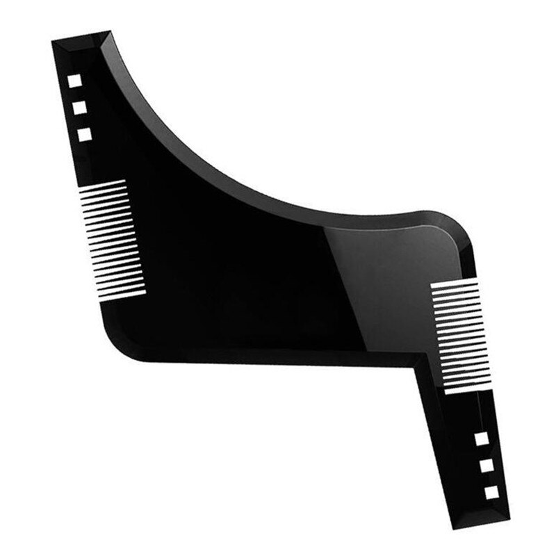 1PCS Beard Shaping Styling Template PLUS Beard Comb All-In-One Tool ABS Comb for Hair Beard Trim Template (Carton packaging)