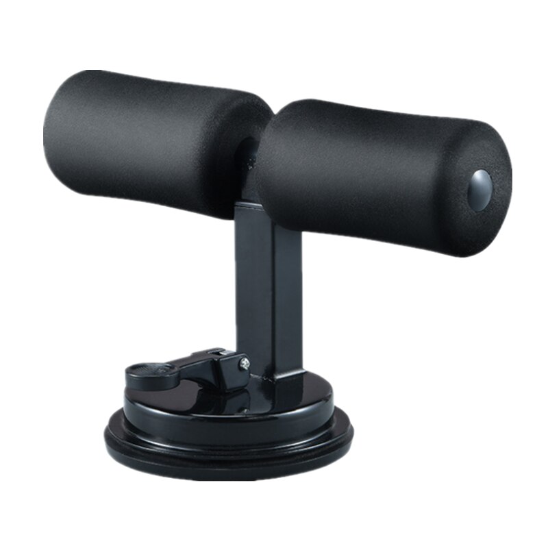 Adjustable Sit Up Bar Floor Assistant Exercise Equipment with Resistance band Home Gym Abdominals Core Workout Fitness Slimming: Black A