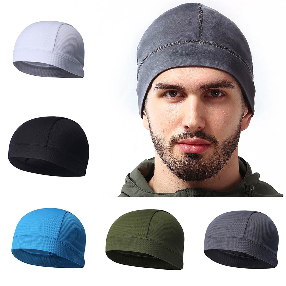 Zomer Mannen Cap Elastische Ademend Absorberen Zweet Effen Kleur Hoofdband Voor Outdoor Sport Fietsen Running Riding Hoed Ed