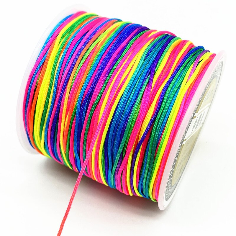 0.4mm 0.8mm 1.0mm 1.5mm Nylon Cord Thread Chinese Knot Macrame Bracelet Braided String DIY Tassels Beading #R