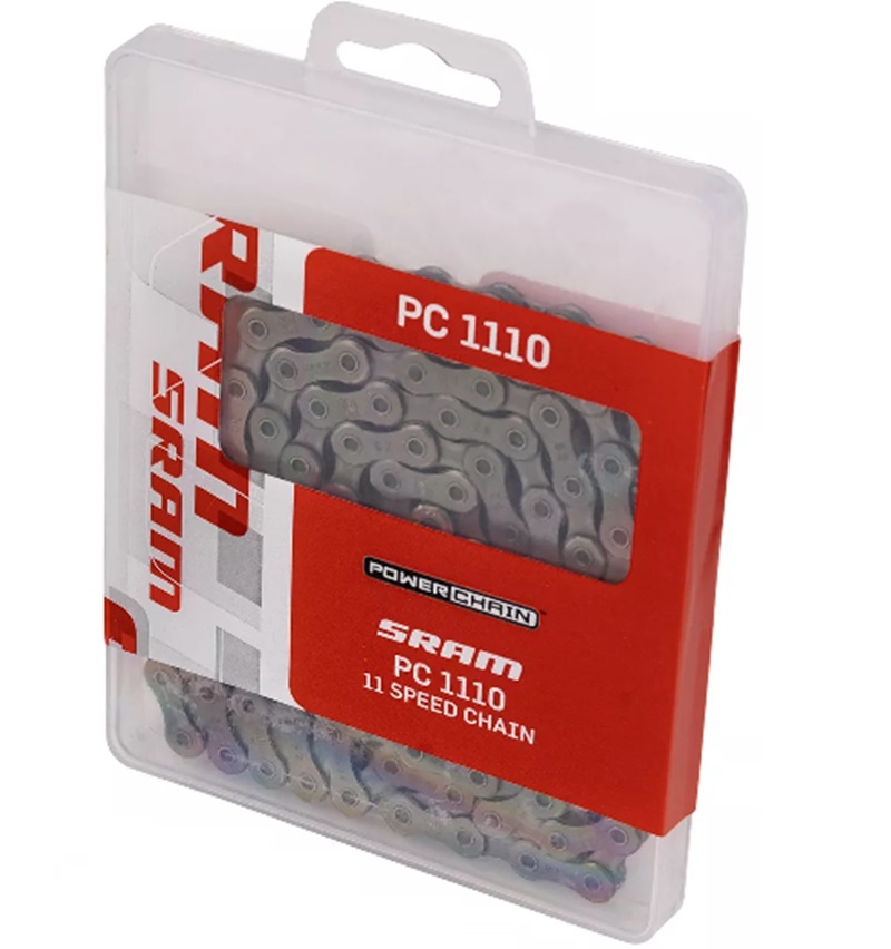 PC-1110 1170 pcxx1 Cadena MTB de 11 velocidades - Pasadores endurecidos cromados ligeros PowerLock de 11 V para SRAM: Rojo