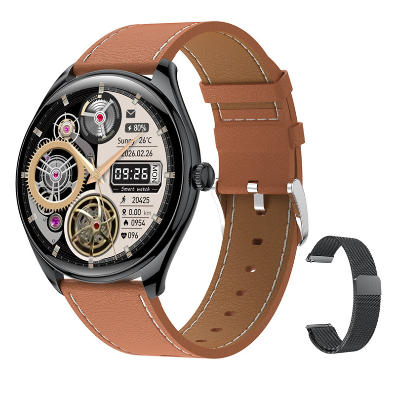 2024 novo ultra-fino relógio inteligente feminino relógio esportivo 1.43 polegadas tela amoled masculino bluetooth chamada monitoramento de freqüência cardíaca smartwatch: CINZA