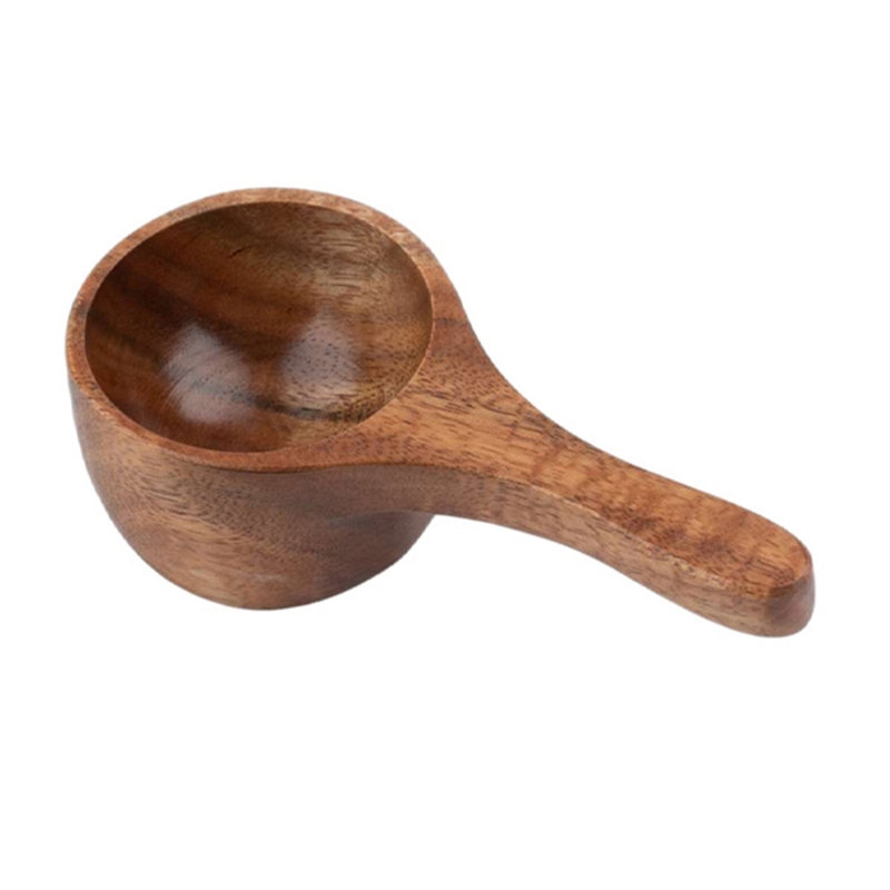 Round Coffee Scoop Wooden Measuring Spoon Measure Tea Scoops Water Ladle for Coffee Beans Ground Beans Tea Coffee Spoon