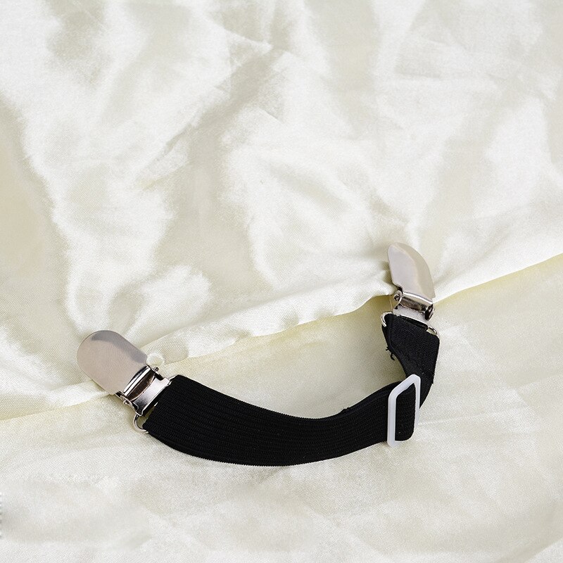 4 stk fastgørelser stropper gribere seler selebånd kroglåse justerbare elastiske madrasbetræk hjørneholder clips sengetøj