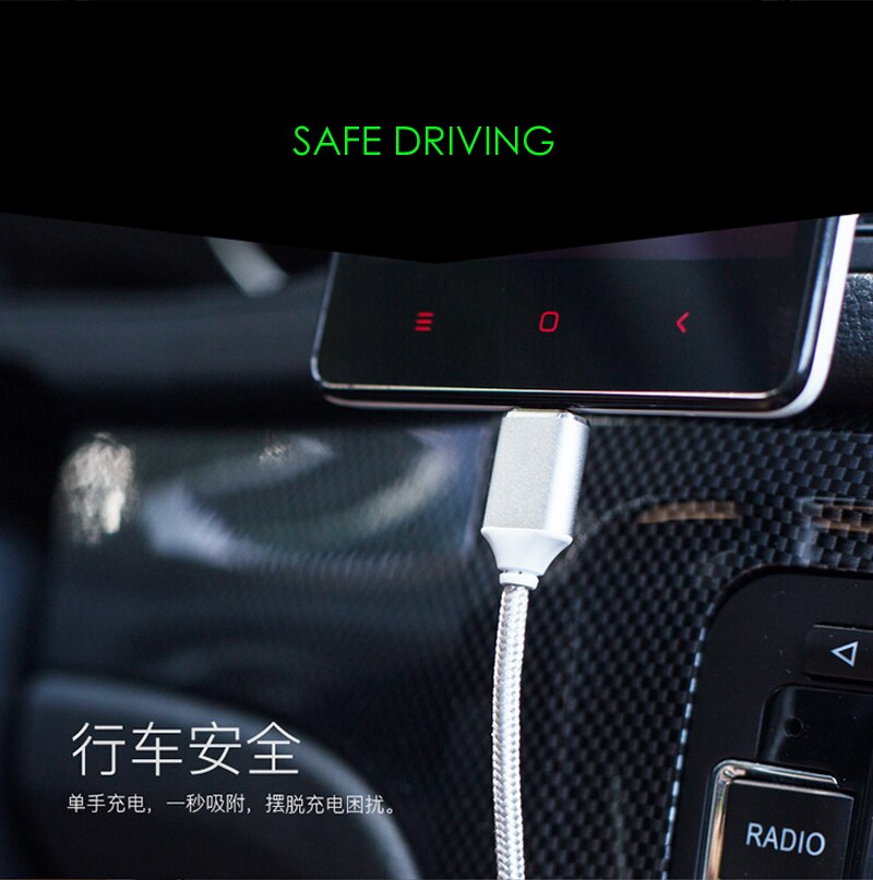 Magnetic Lightning Cable for iPhone &amp; iPad 3.3 FT Gen 5 (silver)