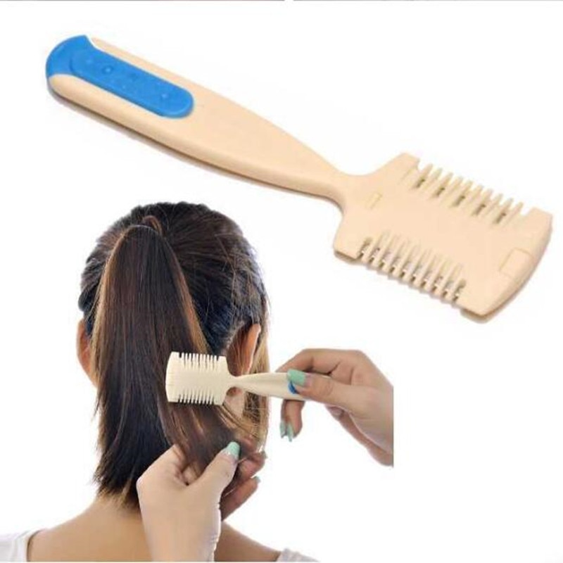 Skönhetstillbehör hem frisör hårklippning trimmer rakbladskam för gallring bang långt hår klippt accesorios de belleza