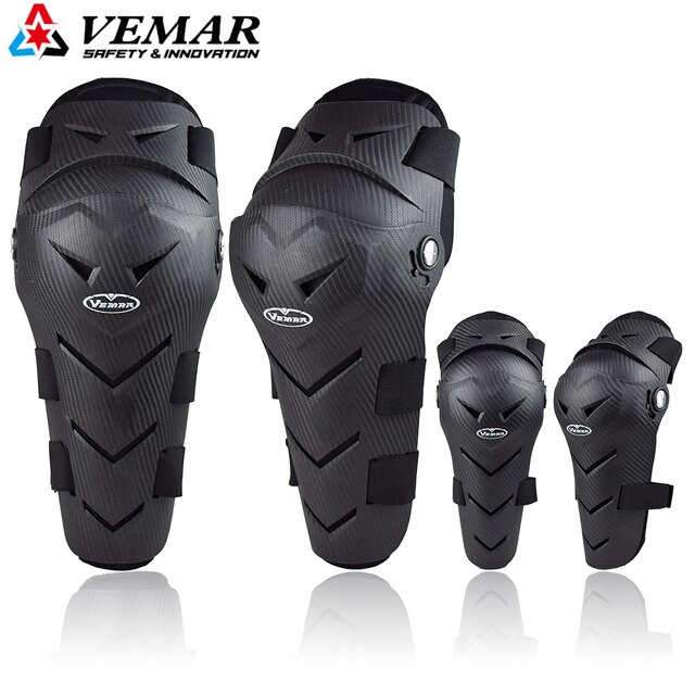 Vemar 4Stck Motorrad knie & ellbogen schutz Pads Moto-Cross skaten knie protektoren reiten schutz Getriebe Pads schutz: VM-186 Schwarz