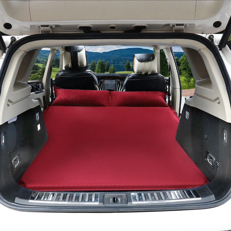 Automatische Aufblasbare Auto Reise Bett SUV Luft Auto Matratze für Zurück Sitz Abdeckung Camping Begleiter PVC Tuch Auf Lagerbier: Grün