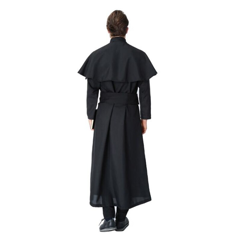 Disfraces de Cosplay para adultos, Carnaval, sacerdote, monja, túnicas largas, religiosas, piosas, católicas, prendas de Iglesia, sacerdote
