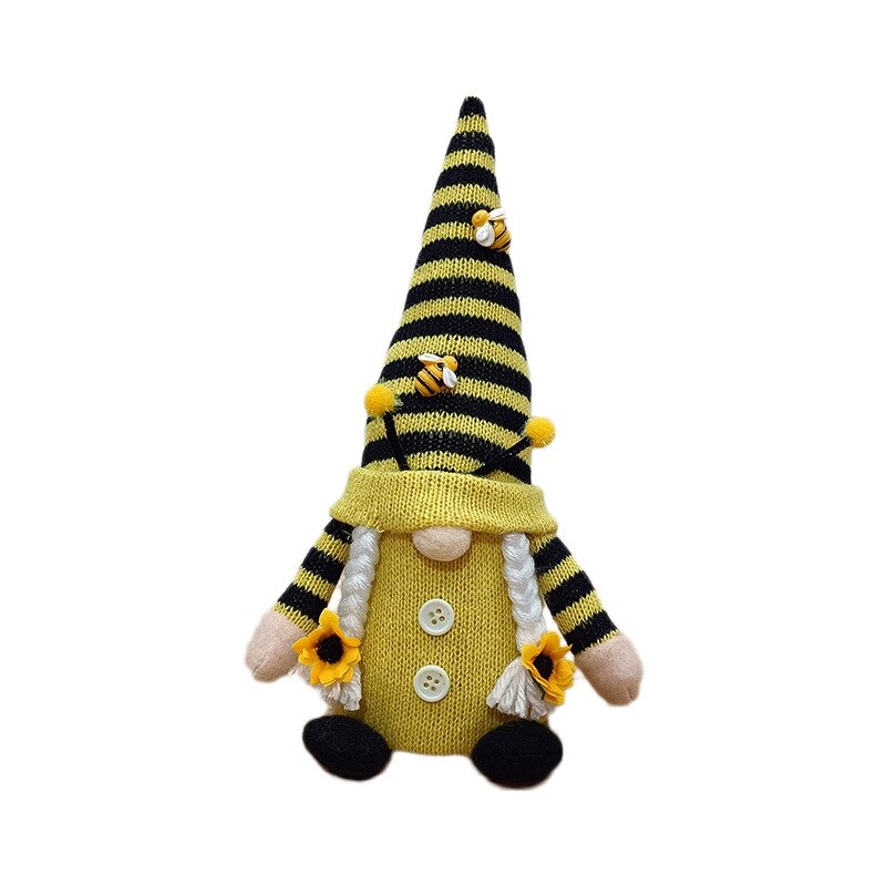 D7YD 34/23cm Charme Häkeln Kaninchen Zwerg Puppe Zimmer Dekoration Gestrickte Handwerk glühen in das dunkel Hause dekore Partei Favor