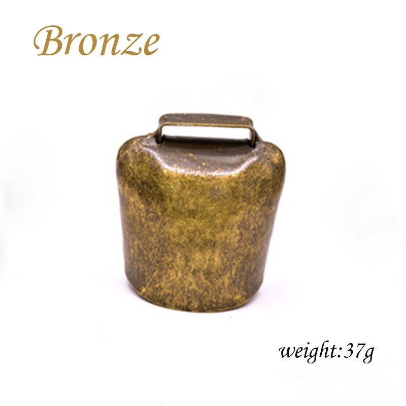 Cloches en métal pour bétail, 1 pièce, pour vache, cheval, mouton, prévention de la perte, fort, croustillant, étalé plus loin: Bronze  medium