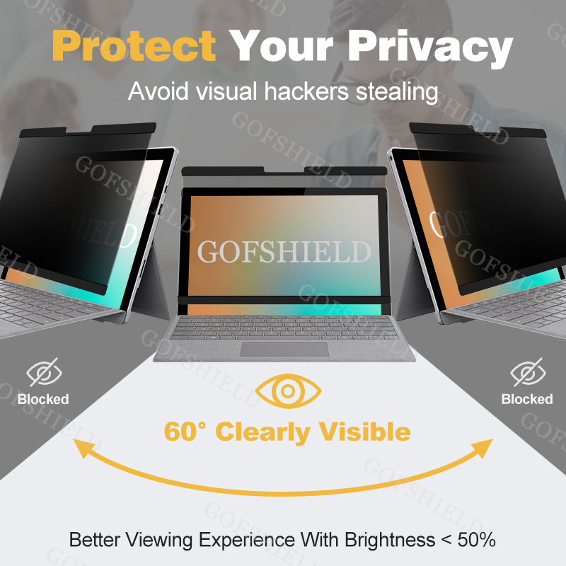 Magnetic Adsoption Privacy Filter Tablets Anti SPY Screen Protector Film For Surface Pro 4 5 6 7 8 9 X Laptop 13.5 inch Washabel