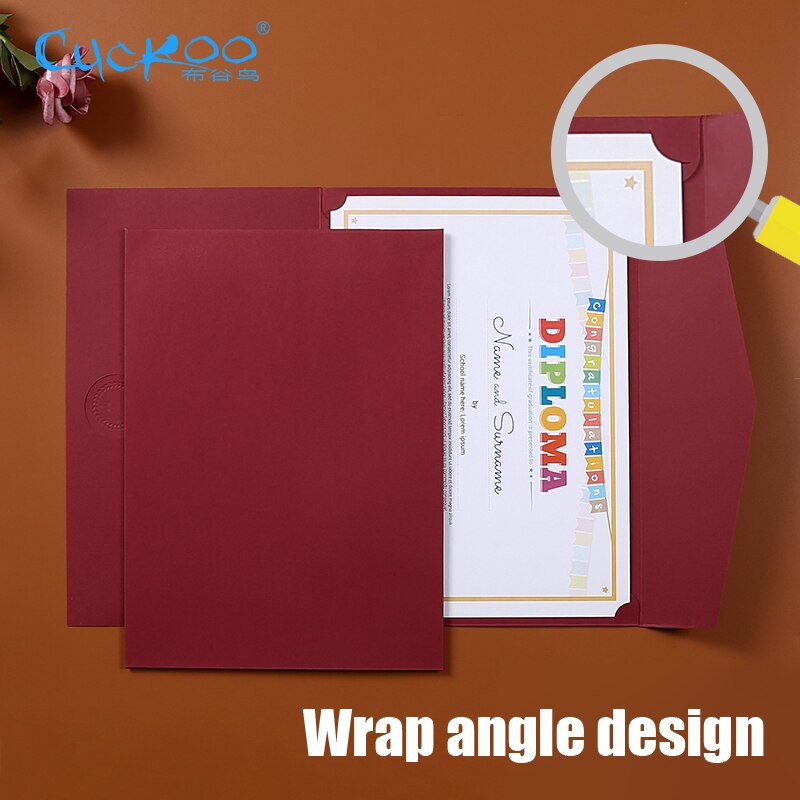 Cuckoo Certificate Honor Case Appointment Paper Document Storage A4 Paper Cover Completion Certificate Inner Core Cover