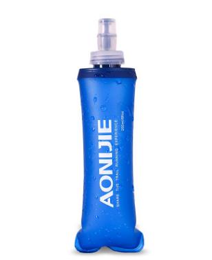 AONIJIE 170ml 200ml 250ml 350ml 500ml 600ml Running Sport Bicycle Soft Water Bottle Folding TPU Soft Flask Water bag: 250ml bottle