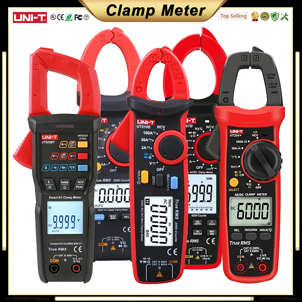 UNI T UT210E UT210D UT202A + UT204 PLUS Stroomtang Ampèremeter Digitale Elektricien Tool Elektrische Tester Multimeter