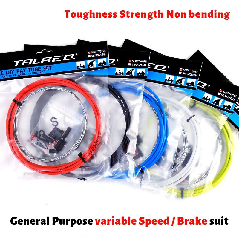 1 Set Front/ Rear Brake Gear Cable For MTB Road Bicycle Brake Line Bicycle Speed Line Fixed Gear Shifter Gear Brake Cable Cores