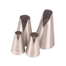 4Pcs Knoedel Mond Russische Pastry Icing Piping Nozzles Rvs Decorating Tip Cake Cupcake Decorateur Accessoires: Default Title