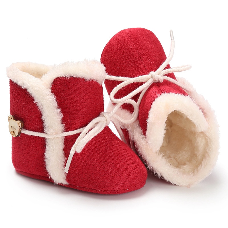 Solid Soft baby baby Meisje laarzen Pasgeboren Snekers Sneeuw Schoenen Peuter Warm Winter Cartoon Baby Laarzen Meisje Schoenen