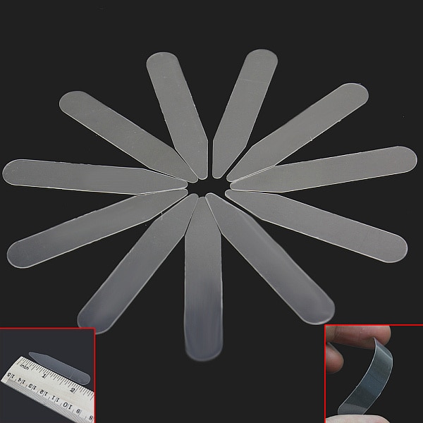 200Pcs Plastic Kraag Baleinen Blijft Botten Set Voor Dress Shirt Mannen Clear Plastic Kraag Blijft